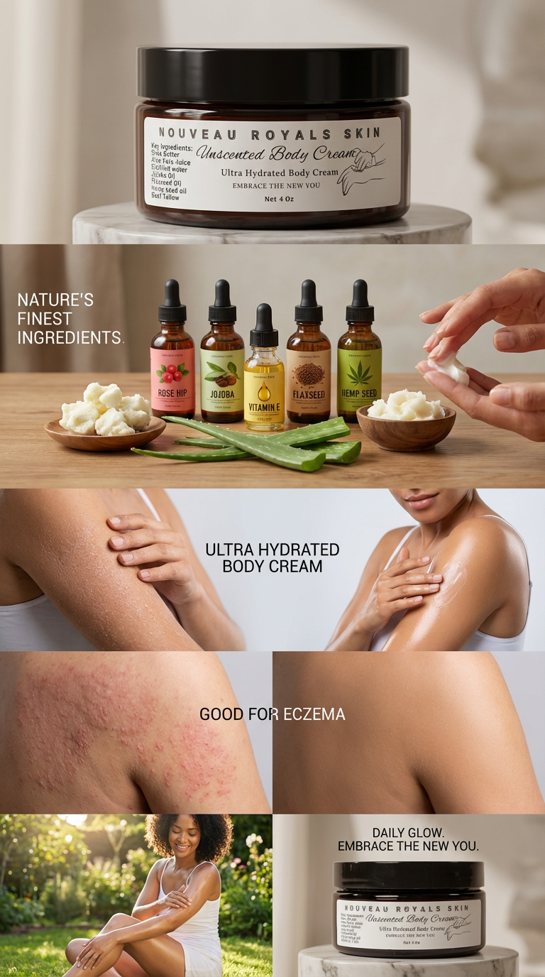 Unscented Body Cream With Beef Tallow 4 oz